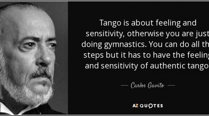 Tango Workshops are gym sessions but we should be dancing